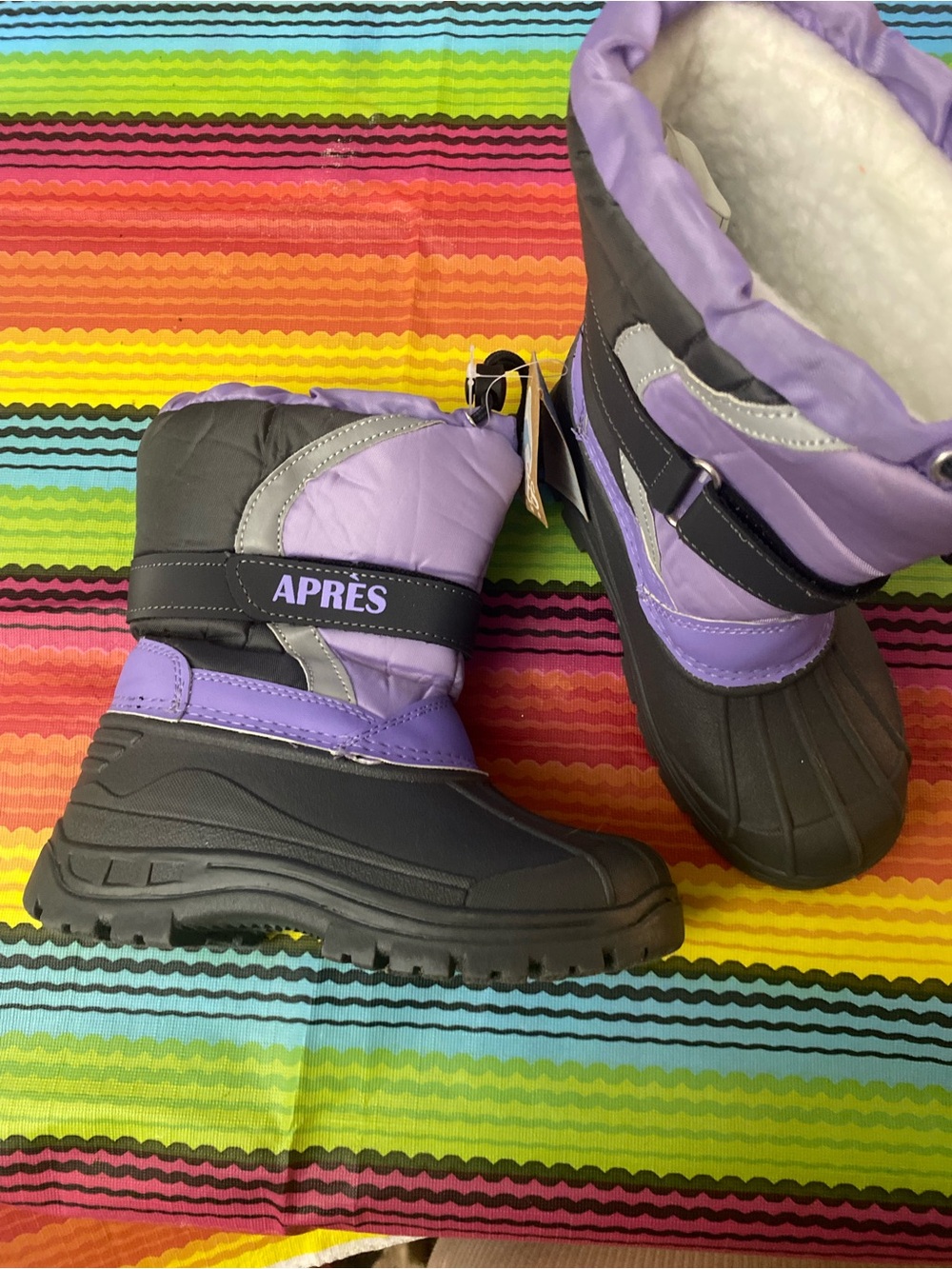 Kids Purple Winter Snow Boots - APRES